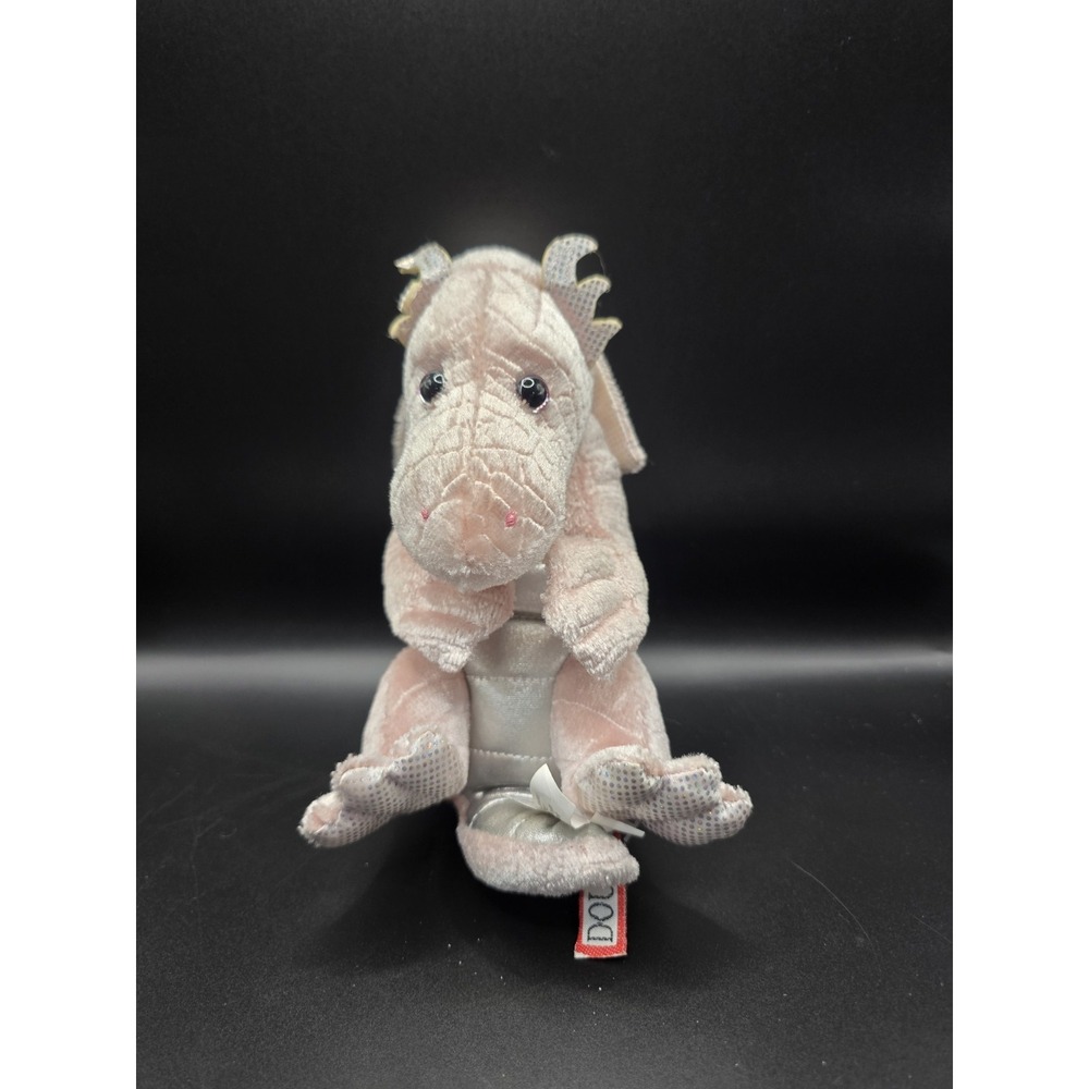 Douglas Cuddle Toys Lil' Handful Baby Pink Silver Dragon Sparkle Plush #4418 Stu